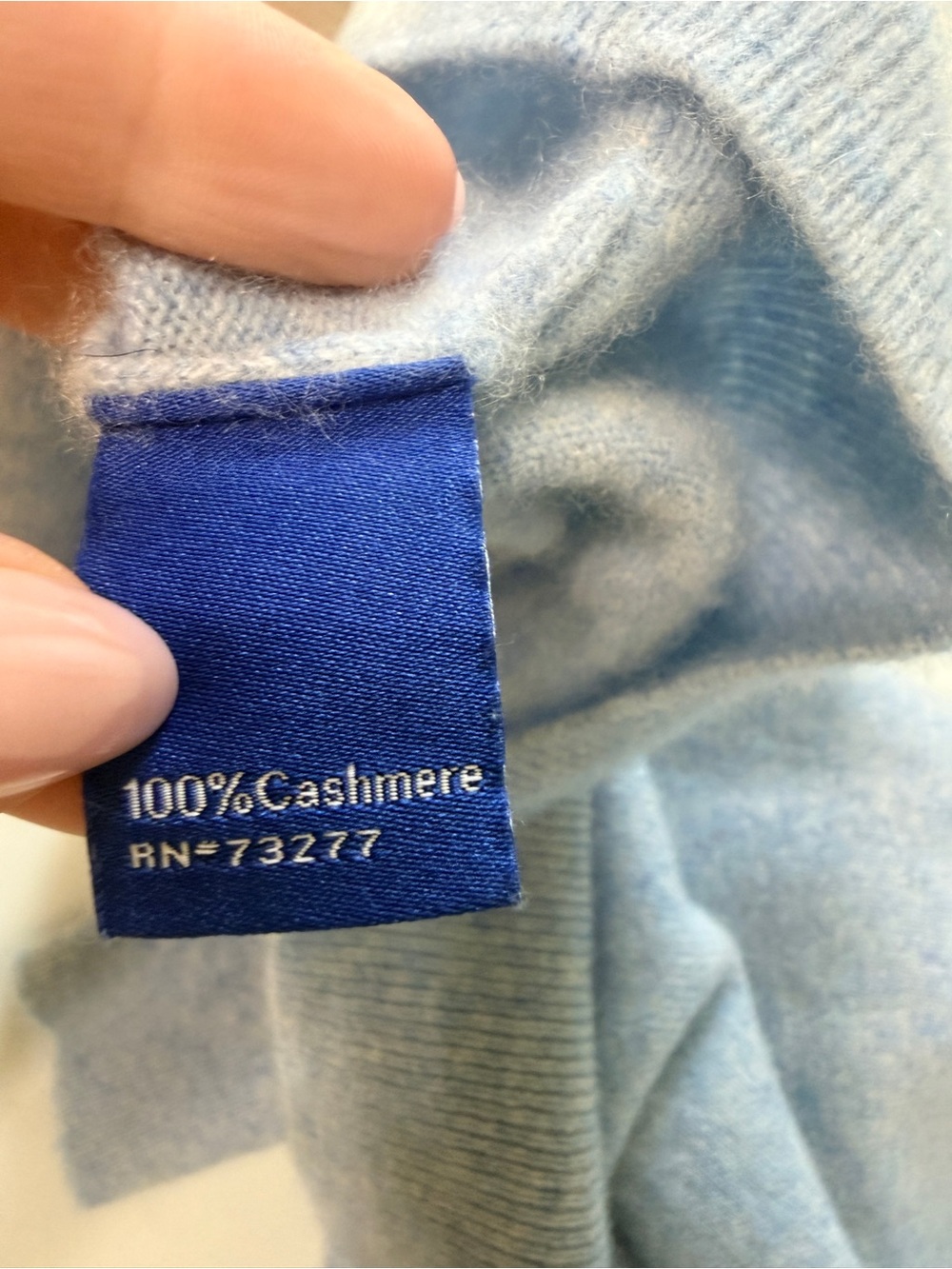 Apt. 9 Pale Blue 100% Cashmere Crewneck Sweater - Picture 7 of 7